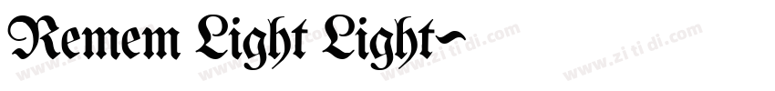 Remem Light Light字体转换